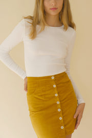 Mustard Kiku Skirt