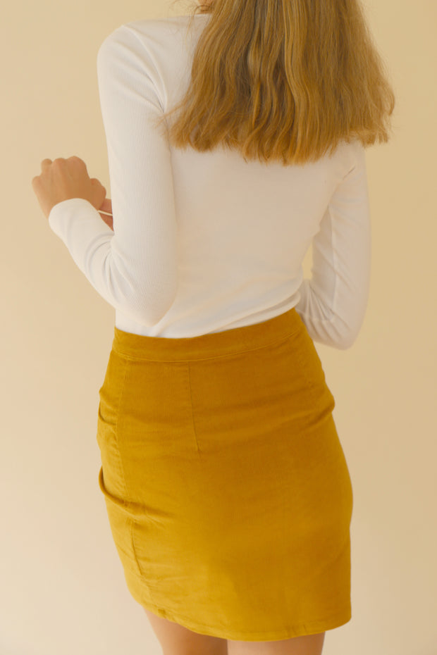 Mustard Kiku Skirt