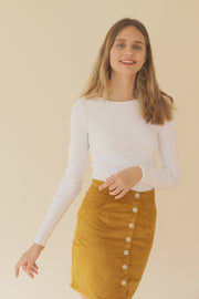 Mustard Kiku Skirt